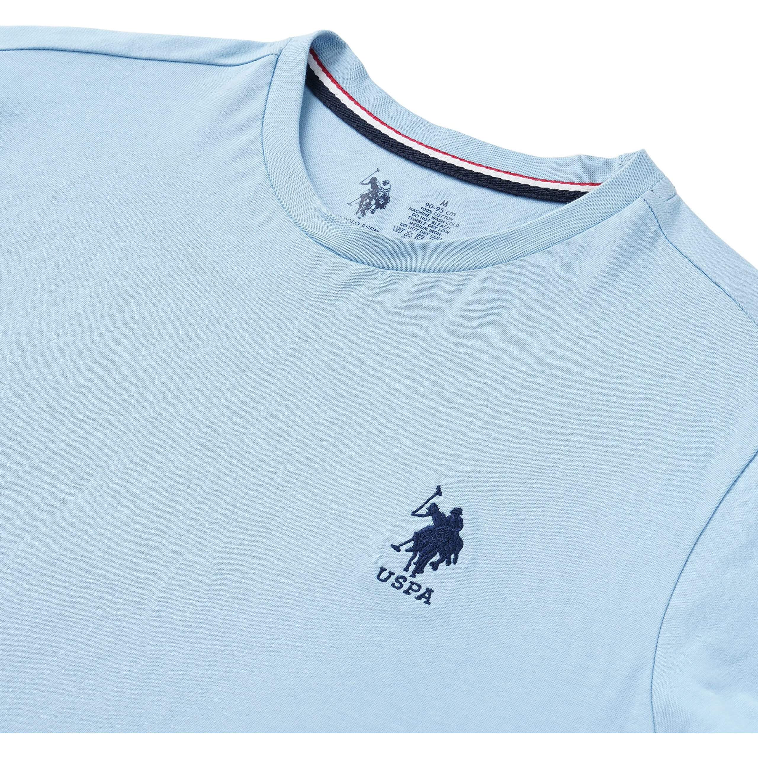 U.S. Polo Assn. Mens Crew Neck Embroidered Logo I633 Lounge Regular Fit T-Shirt - Pack Of 1 (Dream Blue S)