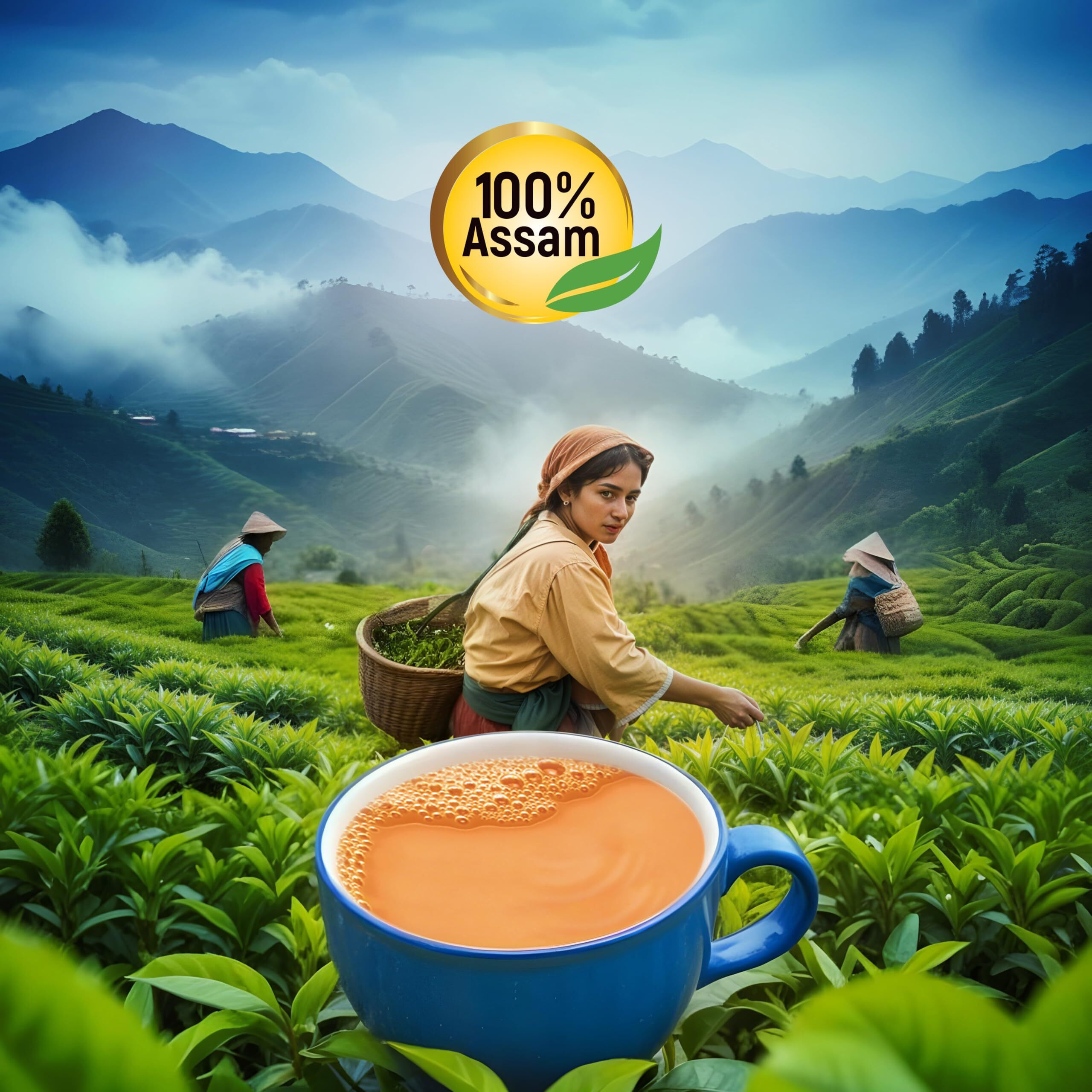 Vikram Kadak Dust Tea | Assam Tea | Premium Black Tea Powder | Strong,Aromatic Blend Perfect For A Bold And Refreshing Brew | Assam Chai Patti | 1Kg Jar