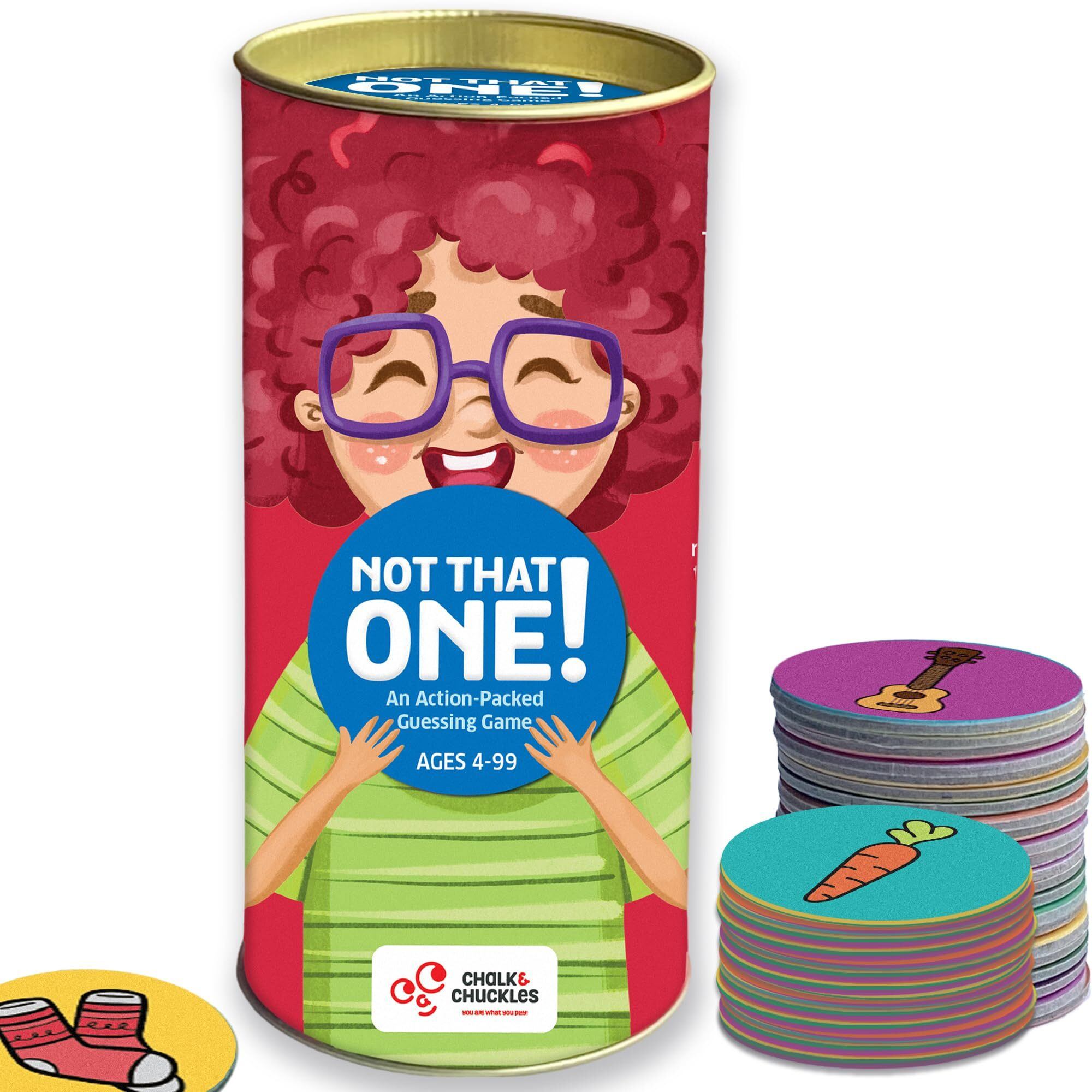 Chalk And Chuckles Not That One Board Games For Kids, Fun Guessing Game, Age 4-99, Educational Toys For Kids 5+ Years, Gifts For Girls, Boys Age 6, 7, 8, 9 And Up, Travel Friendly Card Games