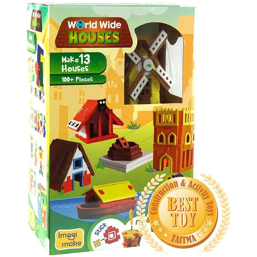 Imagimake Mapology Houses Around The World | Make 13 Miniature Models| 3D Puzzle For Kids | Birthday Gift For Girls & Boys | Educational Toys For 5,6,7,8,9 Years