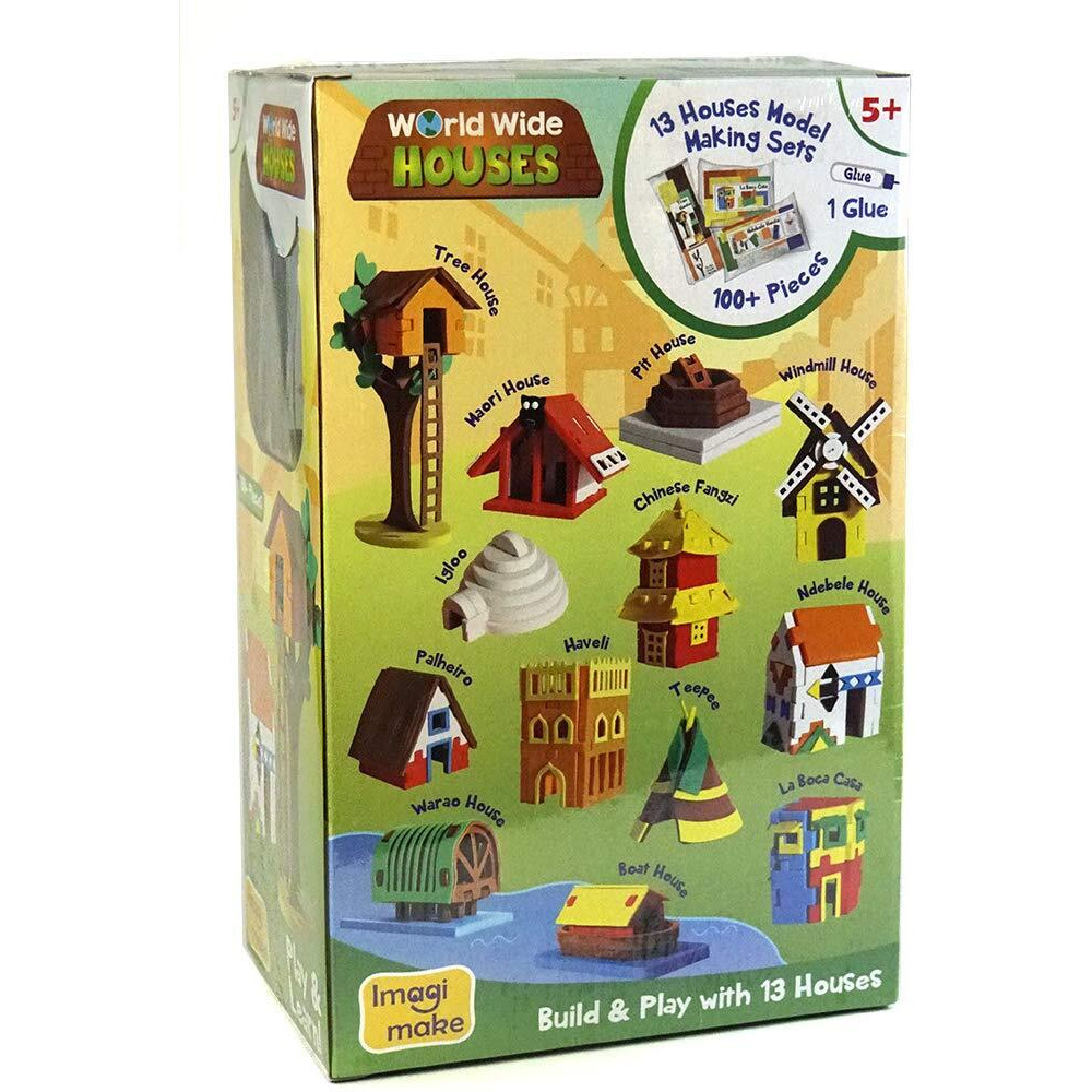 Imagimake Mapology Houses Around The World | Make 13 Miniature Models| 3D Puzzle For Kids | Birthday Gift For Girls & Boys | Educational Toys For 5,6,7,8,9 Years