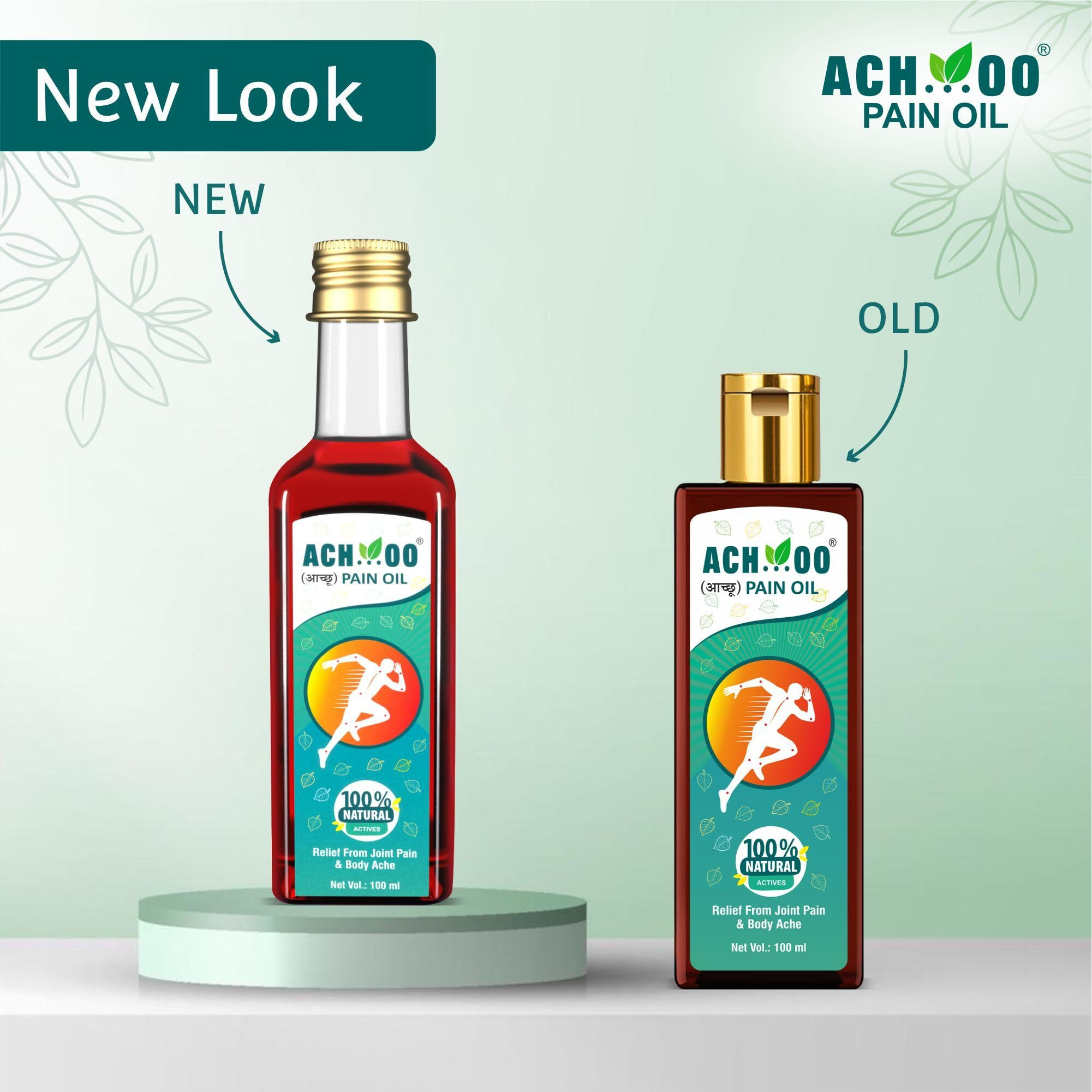 Ach...Oo Pain Relief Oil - Ayurvedic Care For Joint Pain, Muscle Pain & Body Pain, Arthritis Related Pain & Sprain - 100Ml (Pack Of 2)