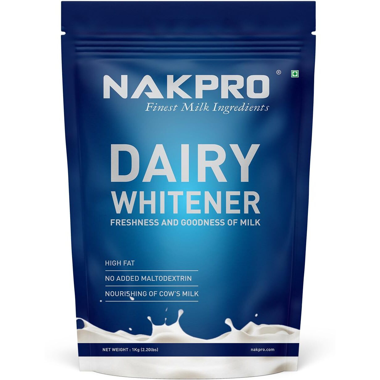 Nakpro 100% Pure Dairy Whitener Milk Powder, 1Kg | Perfect For Tea & Coffee For Everyday Use | Creamy Texture & Delicious Milky Flavor | Nabl Lab Tested For Purity