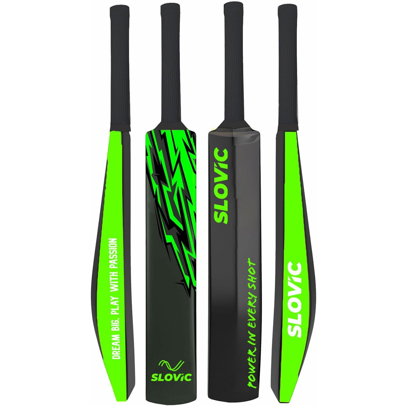 Slovic Cricket Bat [90 X 10.5 Cm] | Full Size Tennis Bat For Cricket | Cricket Bat-Ball For All (Above 14 Years) | Plastic Bat For Indoor Tournament | Lightweight Fiber Bats For Cricket Kit