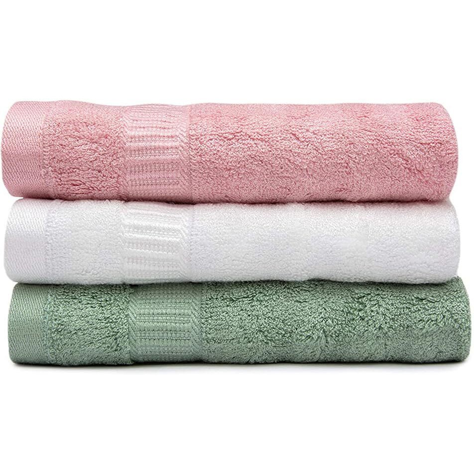Mush 100% Bamboo Face Towel | Ultra Soft, Absorbent, Quick Dry Towels For Facewash, Gym, Sports, Travel | Suitable For Acne Prone Skin | 13 X 13 Inches | 500 Gsm (Pack Of 3 - Pink, White & Green)