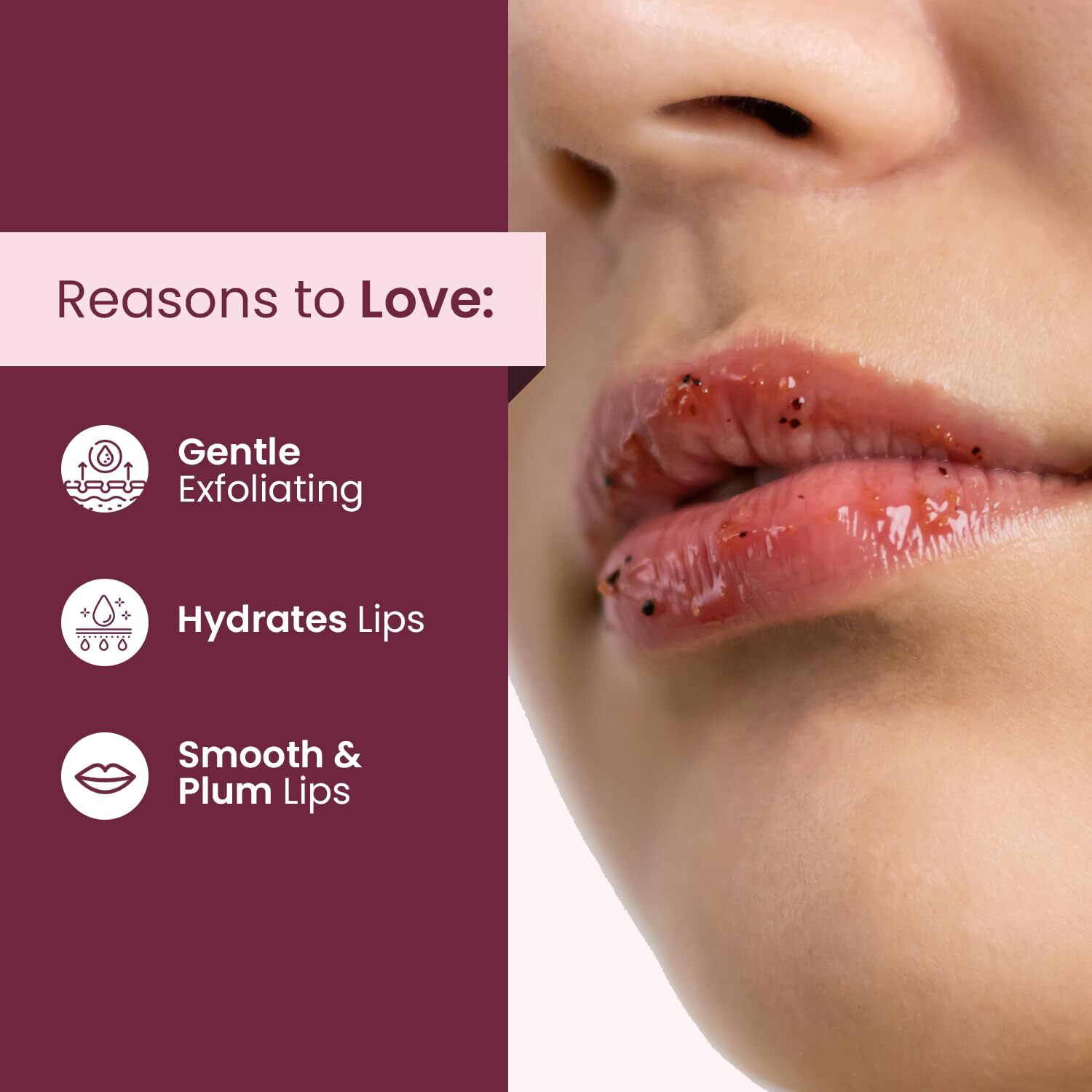 Mother Sparsh Rose & Beetroot Lip Lightening Scrub | Heals Dry Chapped With Rose & Coffee Beans- 12Gm