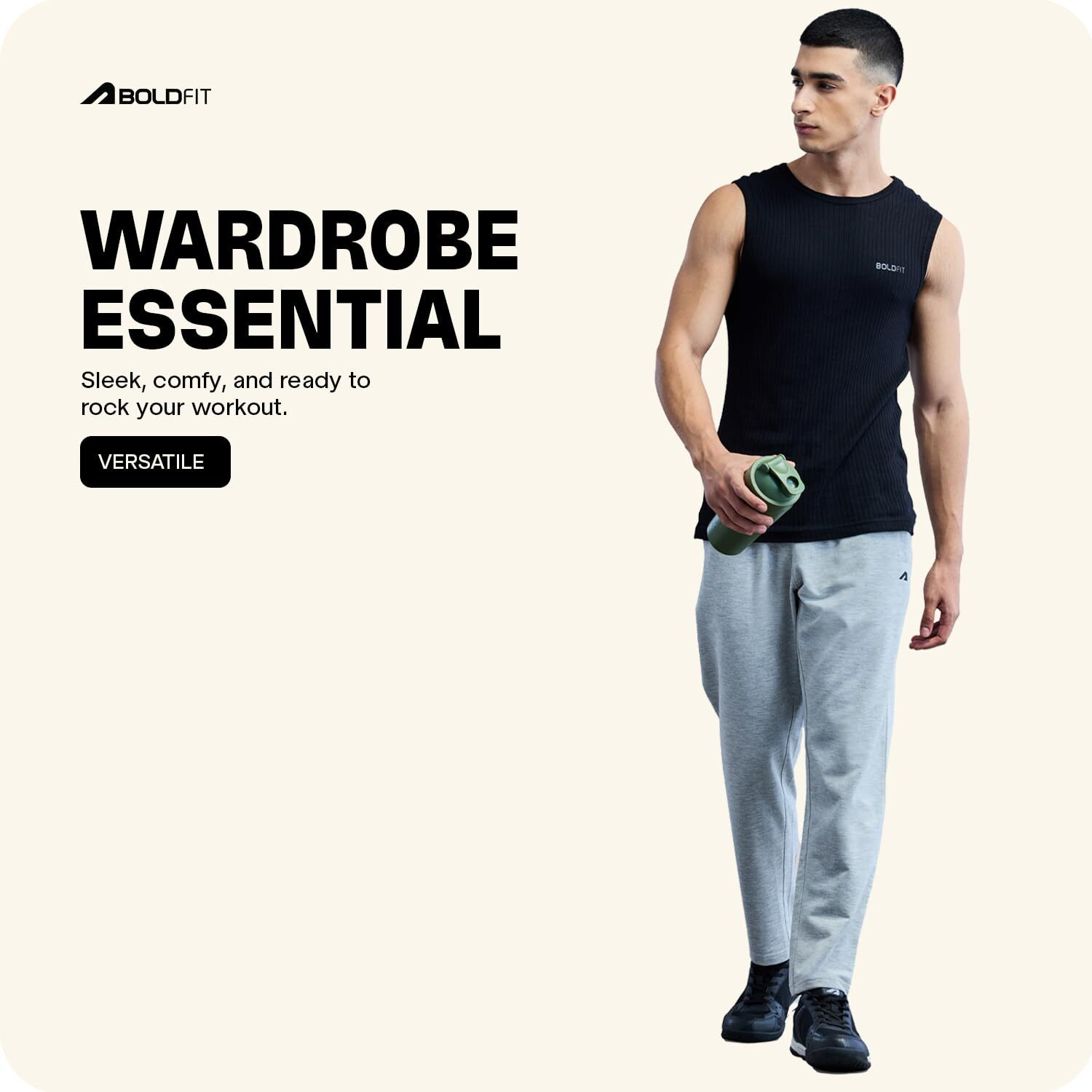 Boldfit Relaxed Fit Mid Rise Track Pant For Men For Running,Gym Sports Lower For Men & Boys Summer Track Pants Multipurpose Mens Lower Activewear Trousers Sports Night Pants Grey Medium