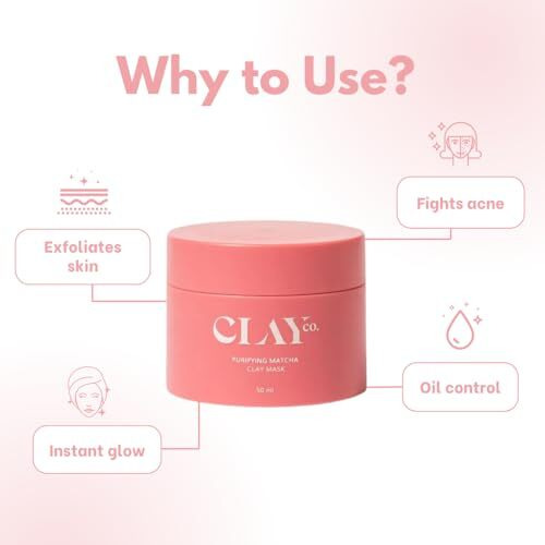Clayco Matcha Detox Clay Mask | Deep Cleansing & Brightening | Green Tea & Collagen | Tan Removal & Dark Spot Reduction | Vegan Japanese Skincare | 50Ml