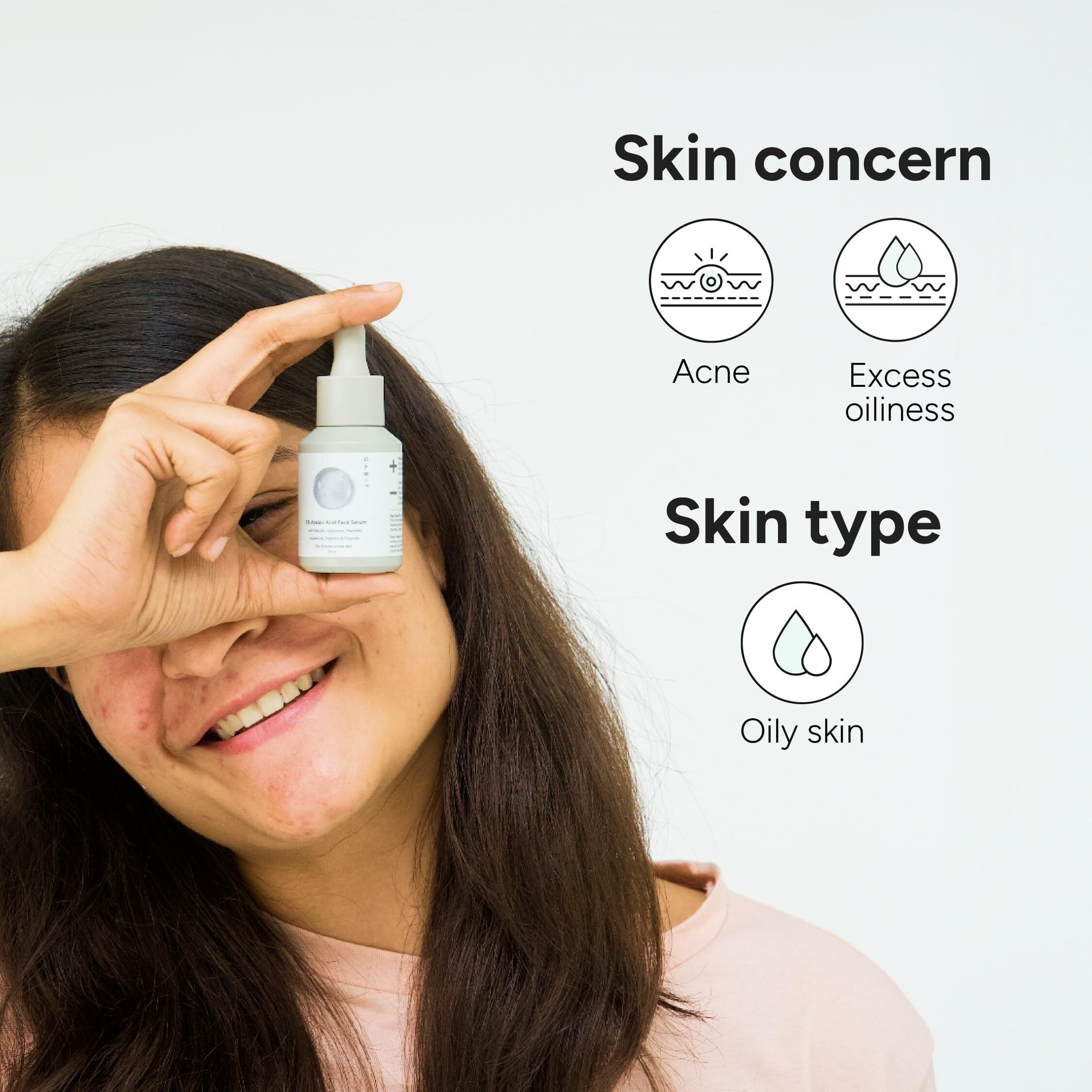 Gabit 5% Azelaic Acid Face Serum For Acne, Blackheads, Open Pores & Spots | Salicylic (1%), Hyaluronic, Green Tea, Prebiotic, Probiotic | For Oily, Acne Prone Skin | Oil & Fragrance Free | For Women & Men, 30 Ml