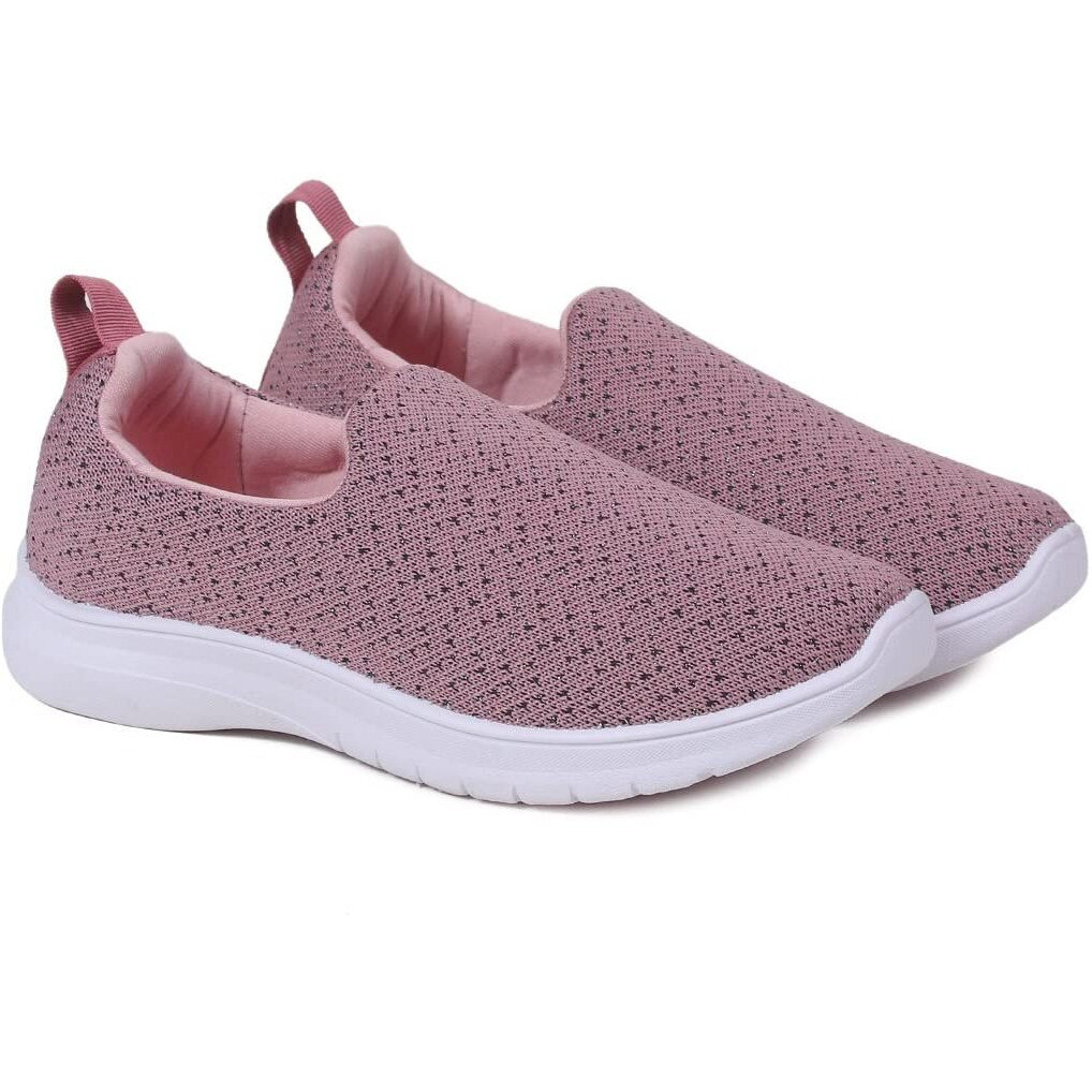 Asian Melody-71 Casual & Sports With Lightweight Extra Cushion Slip-On Sneaker Shoes For Women's & Girl's Mauve