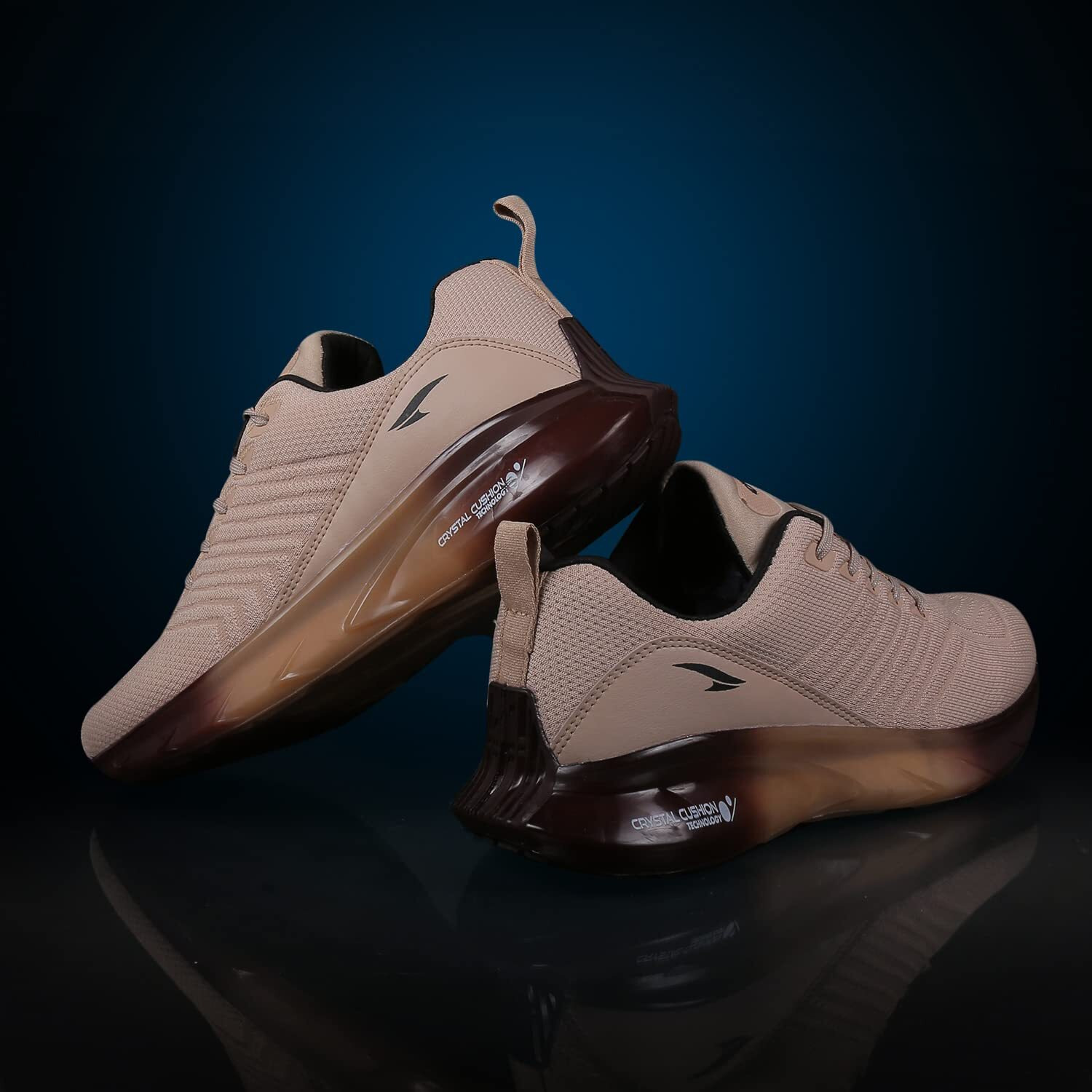 Asian Crystal-13 Sports & Casual Shoes With Crystal Cushion Technology Lightweight Sneaker For Men & Boys Beige,Brown