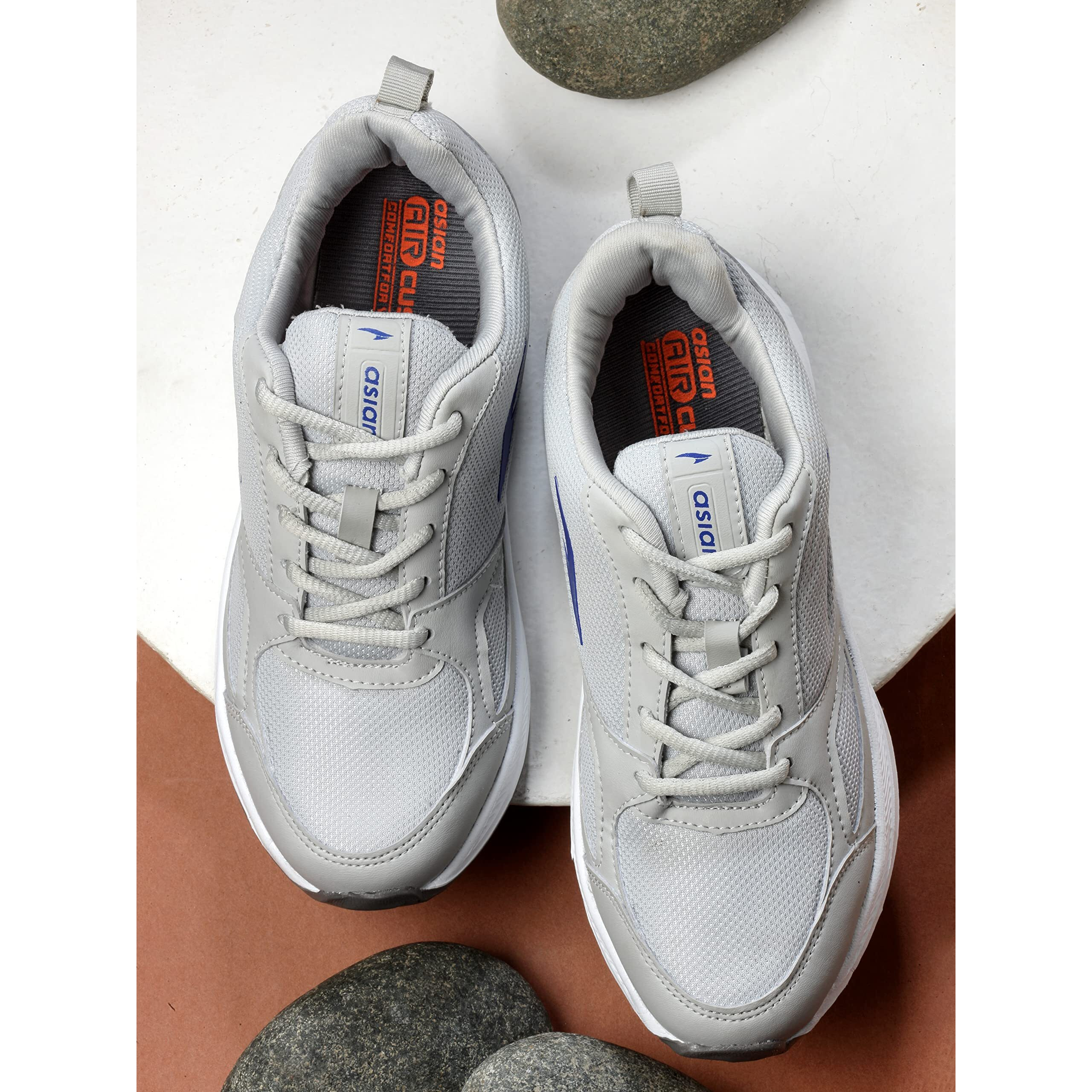 Asian Men's Wonder-13 Pro Sports Running,Walking,Gym Lightweight Eva Sole With Extra Jump Sneaker Shoes For Men's, Grey - 7 Uk