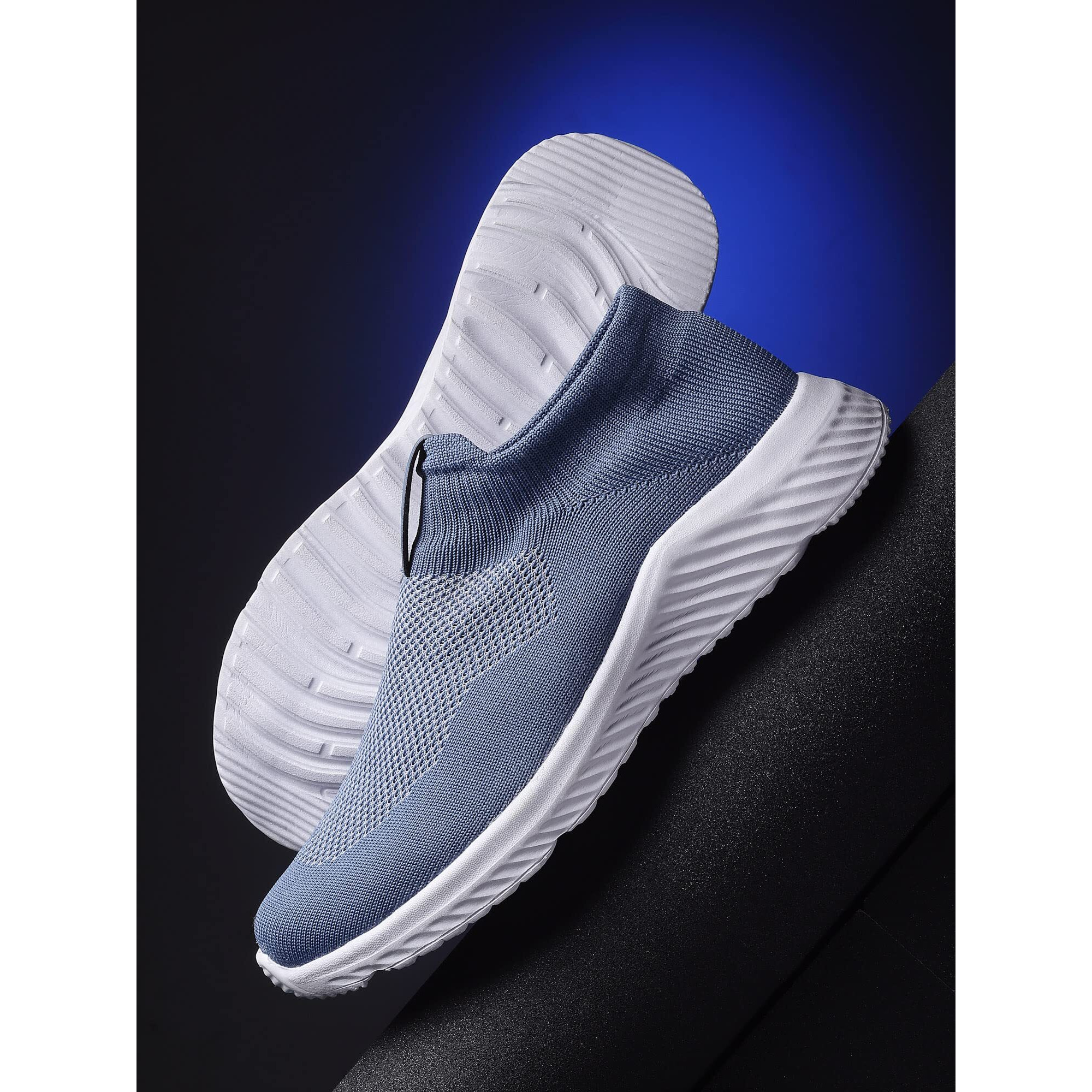 Asian Moonwalk-01 Sports & Casual Shoes With Eva Sole Extra Jump Slip-On Shoes For Men & Boy's Slate Blue