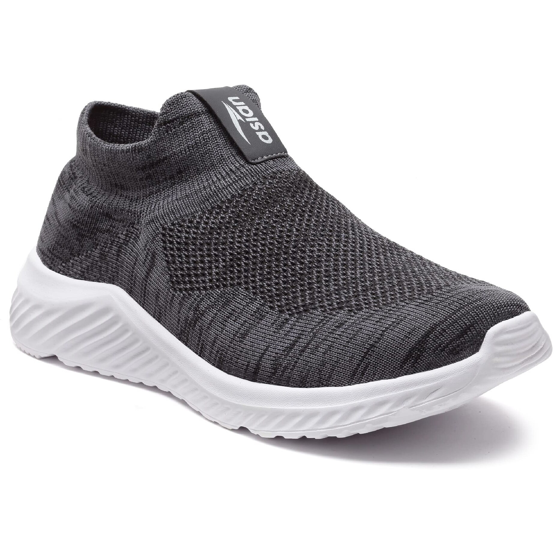 Asian Moonwalk-01 Sports Walking/Running & Gym Shoes With Eva Sole Extra Jump Slip-On Shoes For Men's & Boy's Dark Grey