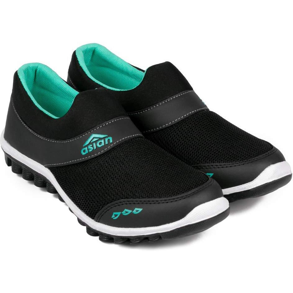 Asian Riya-04 Sports Running,Walking & Casual Loafer Lightweight With Eva Sole Extra Jump Shoes For Women & Girls Black
