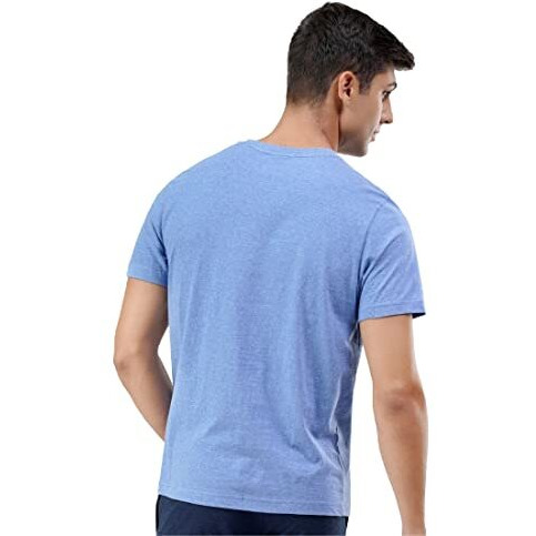 U.S. Polo Assn. Mens V-Neck Embroidered Logo I638 Lounge Regular Fit T-Shirt - Pack Of 1 (Blue Melange 2Xl)