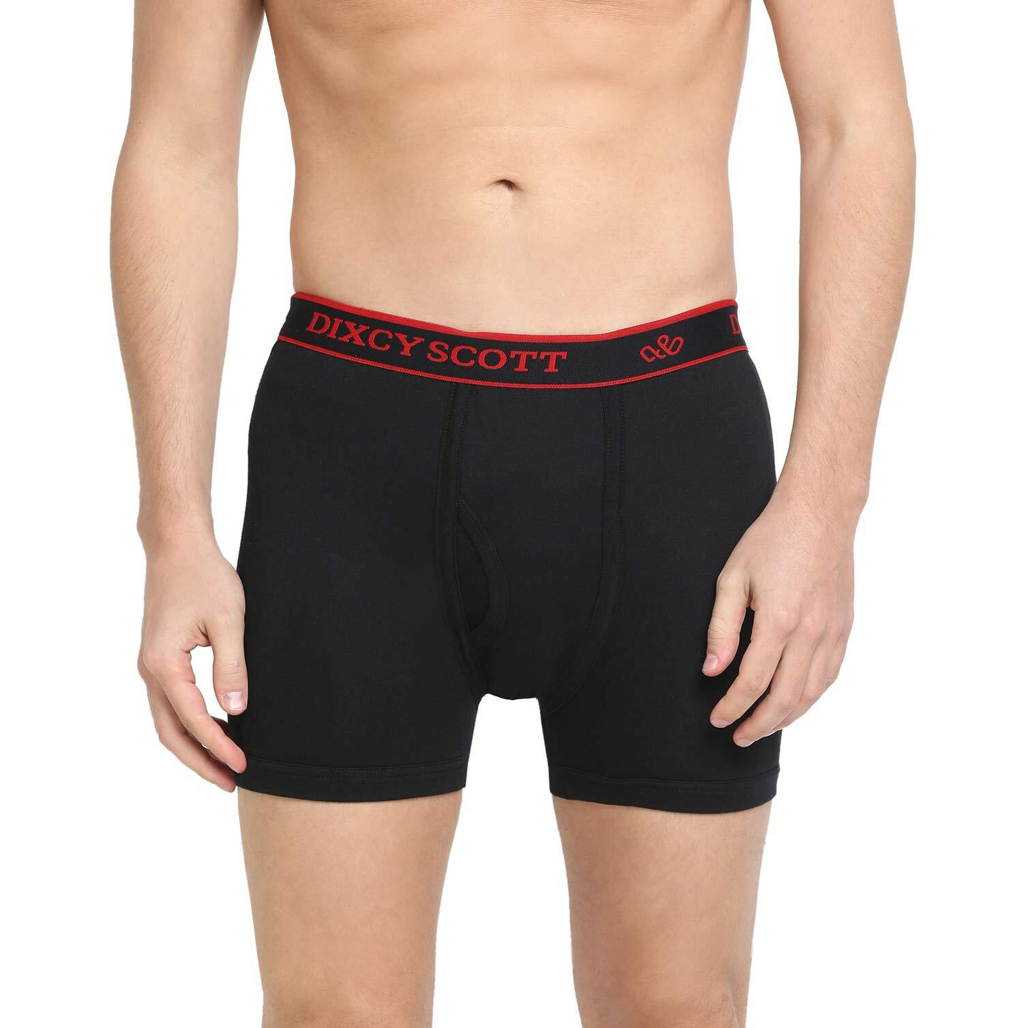 Dixcy Scott Men's Pure Cotton Regular Solid Trunks (Pack Of 5) (Crosstrunk-P5_Black/Grey Melange/Olive/Deep Blue/Coffee Brown_Small)