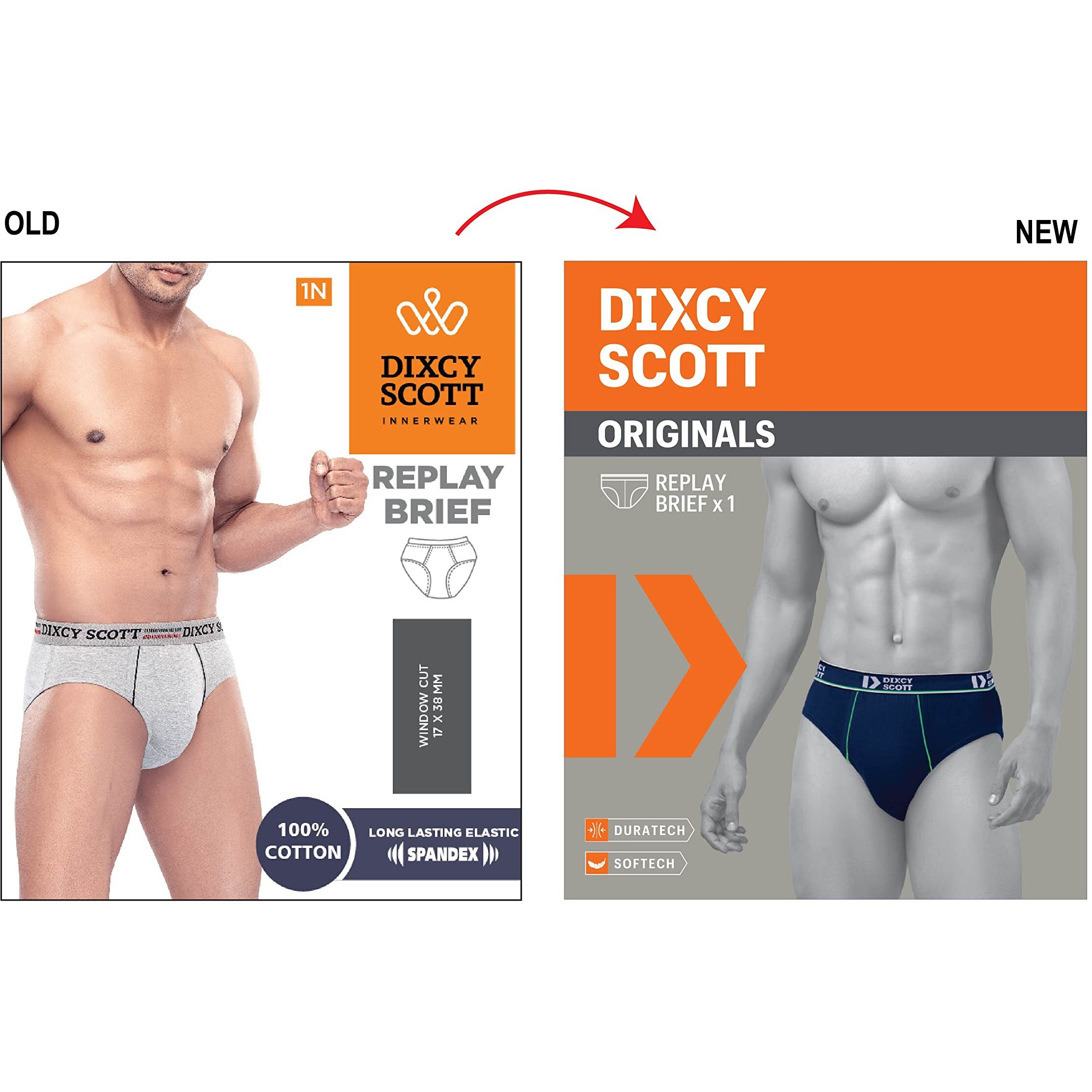 Dixcy Scott Men's Pure Cotton Regular Solid Briefs (Pack Of 5) (Replaybrief-P5_Navy/Dark Grey/Lt Coffee Brown/Denim Blue/Wine_Large)
