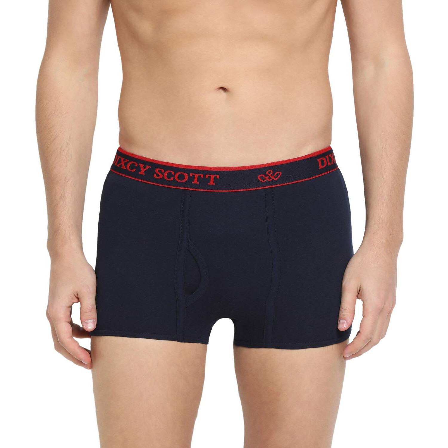 Dixcy Scott MenS Snug Fit Solid Innerwear Trunk With Outer Elastic Waistband (Pack Of 5), Navy/Dark Grey/Lt Coffee Brown/Denim Blue/Wine (Swishtrunk-P5)