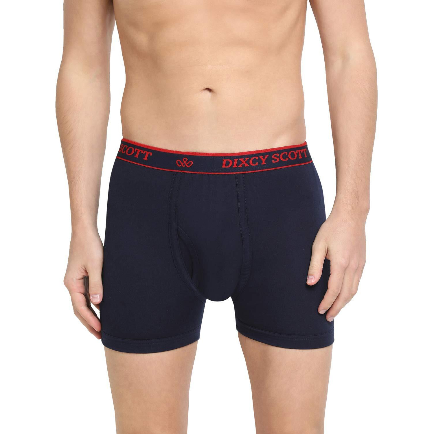 Dixcy Scott Men's Cotton Trunks (Pack Of 5) (Crosstrunk-P5_Navy/Dark Grey/Lt Coffee Brown/Denim Blue/Wine_S)