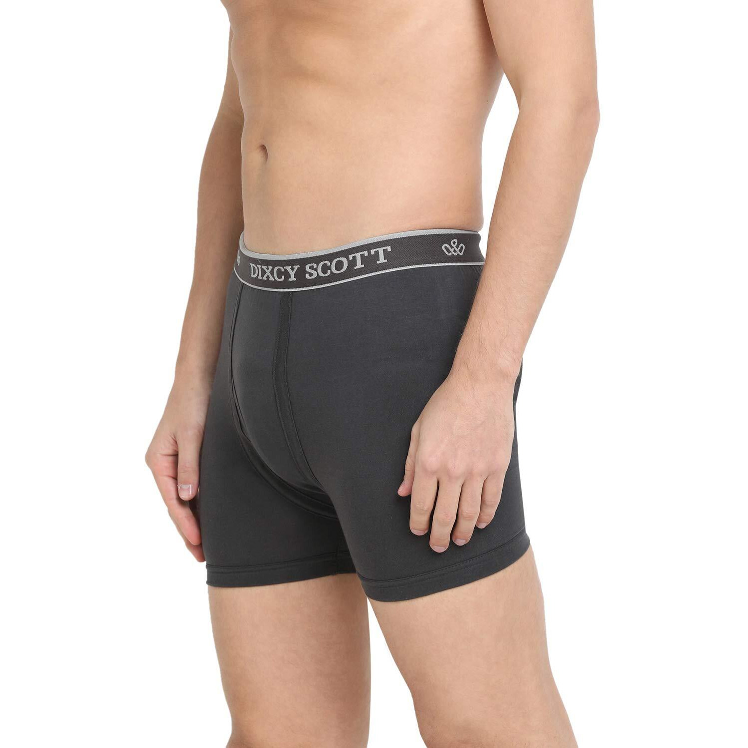 Dixcy Scott Men's Cotton Trunks (Pack Of 5) (Crosstrunk-P5_Navy/Dark Grey/Lt Coffee Brown/Denim Blue/Wine_S)