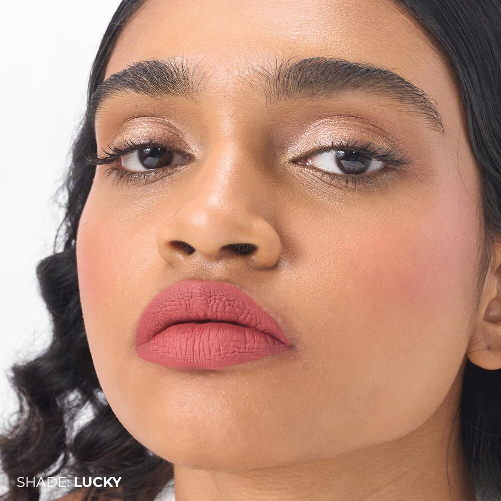 Fae Beauty Lip Whip 12Hr Comfortable Matte Liquid Lipstick (10Ml) | Long Wear | Non Drying | Soft Mousse Smudgeproof Formula | Vegan | With Moisture Lock Technology | Enriched With Vitamin E And Cherry Coffee - Lucky