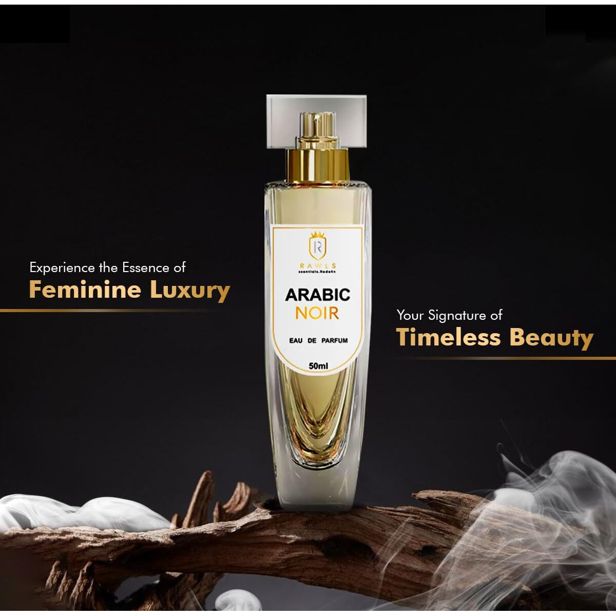 Rawls Arabic Noir Perfume For Men & Women, 50Ml | Enriched With Coffee, Jasmine, Vanilla & Cedarwood | Long-Lasting Eau De Parfum For All Skin Types