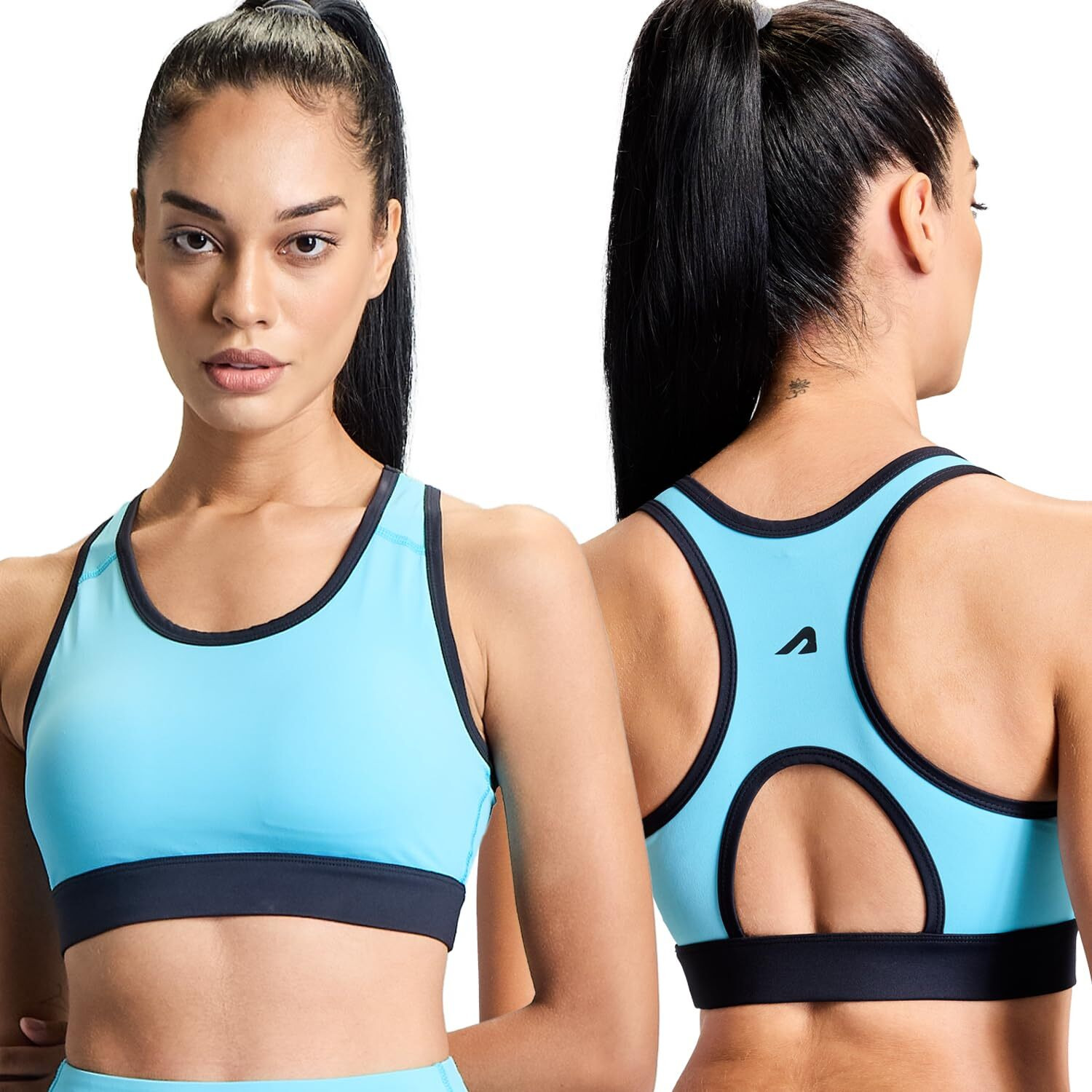 Boldfit Women's Nylon Spandex Wire Free Modern Padded Sports Bra (Bftbw2001Sbluem_Blue