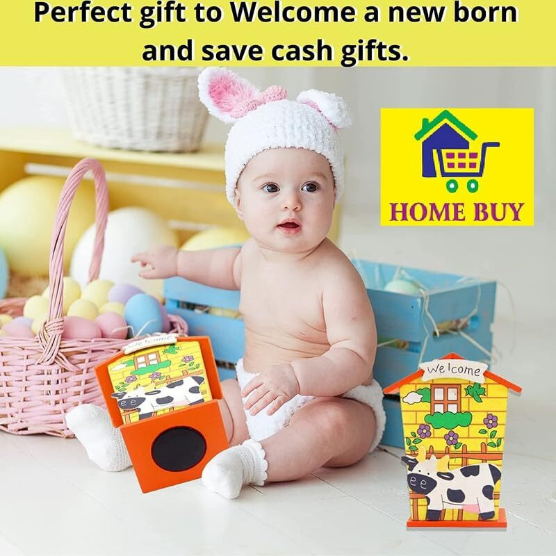Home Buy Piggy Bank For Kids Wood House Animal Designs, Educational Learning Toys Multi Color Perfect Return Gift For Kids Birthday Party (Pack Of 6)
