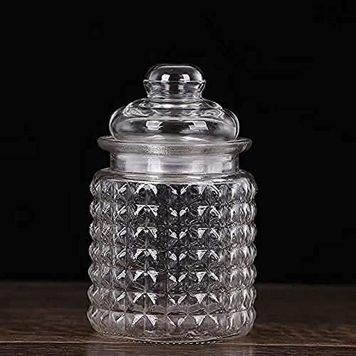 Dizgoy Storage Pop Jar Glass Storage Jars With Airtight Lid,Kitchen Food Cereal Containers For Storage,Canister Set Ideal For Flour,Pickle Masala,Food Jam,Sugar,Coffee,Spice Jars 300Ml(2),Transparent
