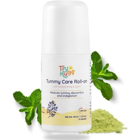 Tinyhugs Tummy Roll On For Kids | Relieves Colic, Gas & Indigestion With The Ayurvedic Goodness Of Natural Hing & Saunf | 40Ml