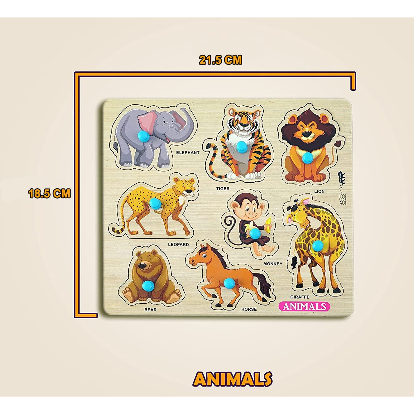Appster Animal, Fruits, Vegetables, Birds & Sea Animals Wooden Puzzle Toy For Kids Jigsaw Puzzles For Adults Baby Learning Educational Toys Board Game (Pack Of 5)
