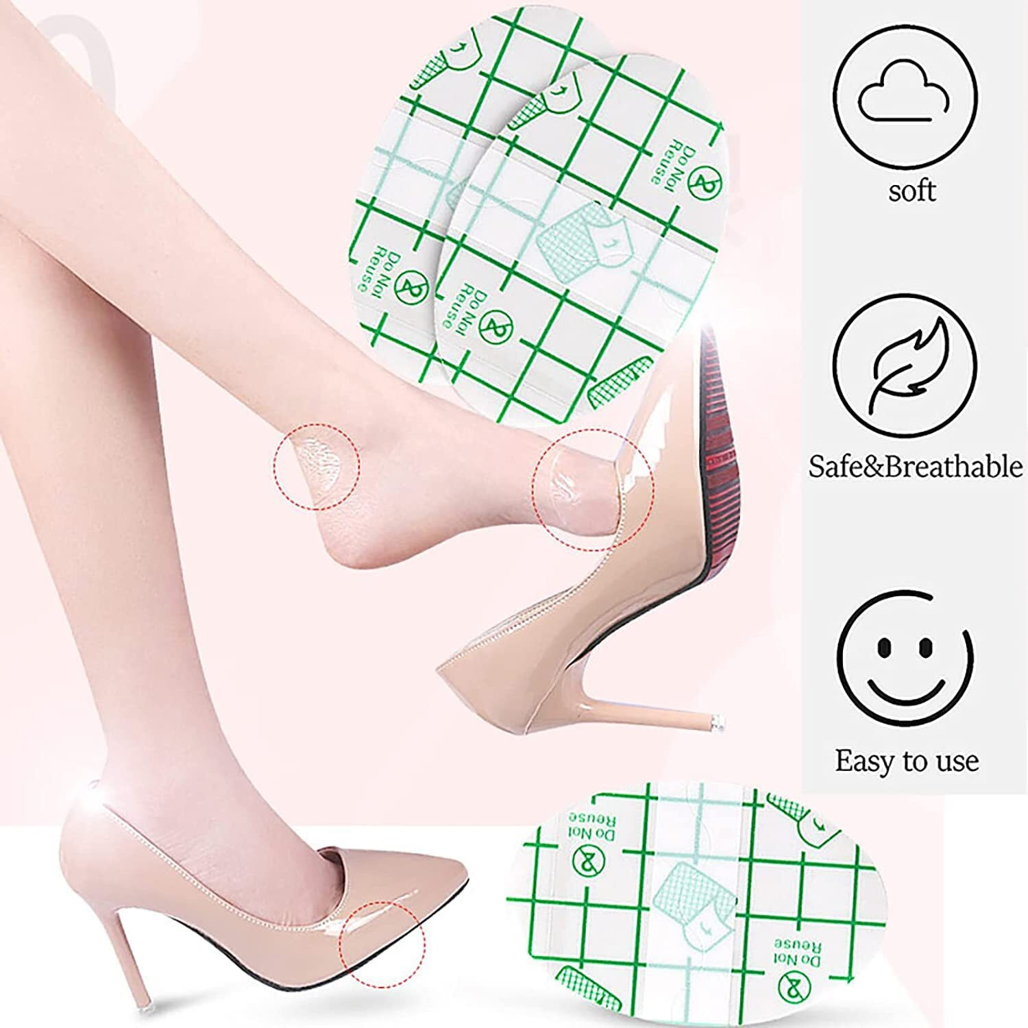 Belanto Baby Waterproof Ear Protector For Bathing 30Pcs, Self-Adhesive Ear Cover Sticker For Kids, Newborn Baby Ear Protection For Bath Shower, Swimming, Showering, Water Sports, Invisible Heel Protector