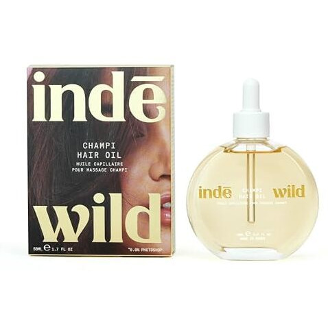 Ind Wild Champi Hair Oil (130 Ml) With Rosemary Oil, Brahmi, Amla, And Bhringraj | Ayurvedic Hair Growth Oil For Dandruff, Hairfall, & Thicker, Fuller Hair | 16+ Ayurvedic Actives | Calming Fragrance