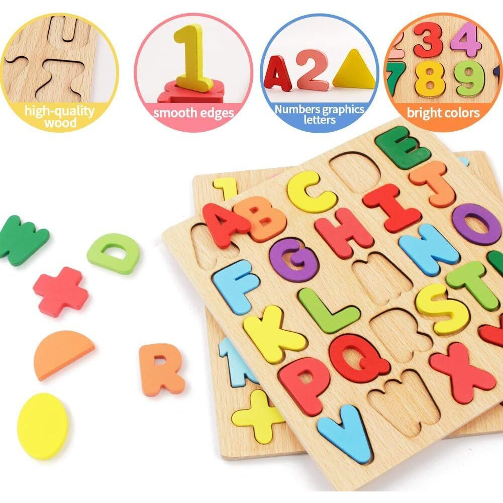 Niwlix Wooden Learning Educational Board For Kids, Puzzle Toys For 2 Years Old Boys & Girls Educational Toys For Toddlers & Preschoolers, Abcd Toys For Kids(Alphabets, Numbers & Shapes)