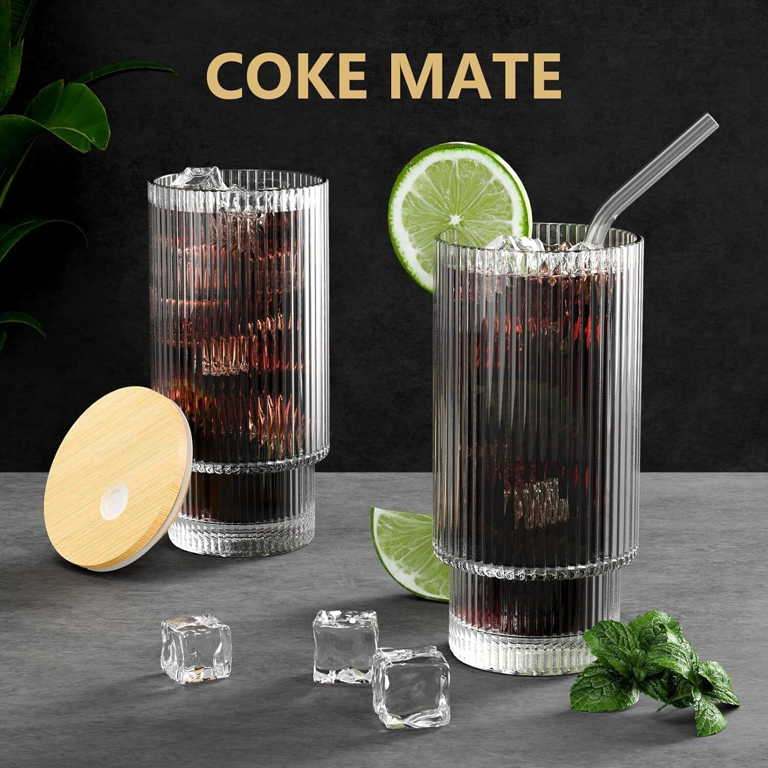 Kikiluxxa Glass Coffee Mug With Straw Green Tea Sipper Tumbler Mug With Lid - Pack Of 1- Travel Mug,Drinking Glass,Glass Sipper,Mason Jar,Can Sipper,Milk Mug,Juice Cup(Pattaya Can 1),300 Ml