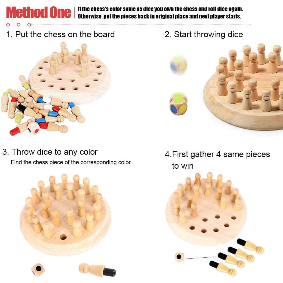 Niwlix Memory Chess Game, Color Memory Chess, Board Games, Educational Intelligent Games Toys For Boys And Girls Fun Adults At Home Zone Toys For 6 Year Old Boy Funzone