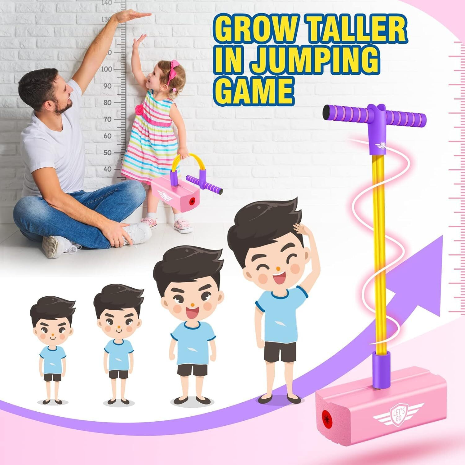 Mokrush Gifts For 3-12 Year Old Boys Girls, Foam Pogo Jumper For Kids Fun Toys For Kids 5-7 Pogo Stick For Kids Cool Toys For Autistic Fun Sports Games For Kids Christmas 2020 Presents For (Multi)