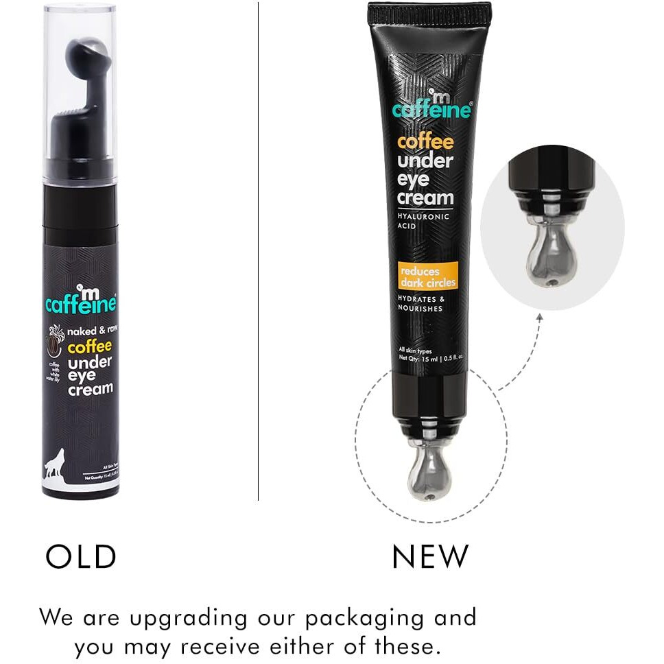 Mcaffeine Dark Circle Reduction Combo With Coffee Under Eye Cream & Hydrogel Under Eye Patches Women And Men|Mcaffeine Products|Reduces Puffiness, Fine Lines, Wrinkles & Hydrates|For All Skin Types