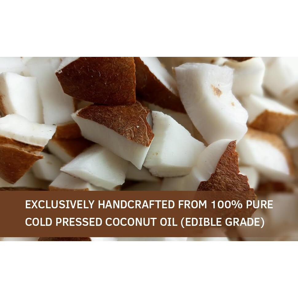 Kaprica Natural Handcrafted Cold Pressed Coconut Oil Soap With Exfoliating Organic Arabica Coffee & Cinnamon Essential Oil (60 X 5  300 G) Pack Of 5