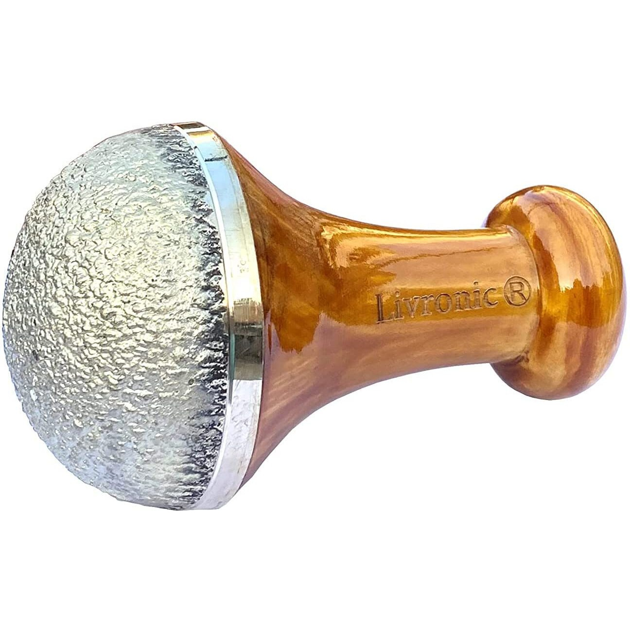 Livronic Bronze Kansa Natural Vatki Cup With Wooden Handle Ayurvedic Detox Foot Massager Relaxation And Deep Cleaning Ancient Indian Technique Ayurvedic Kansa Vatki Foot Massage(Kansa Wand With Vatki)
