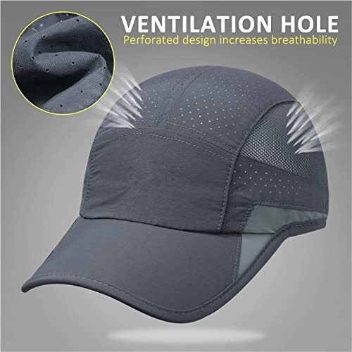 Hsr Unstructured Reflective Lightweight Breathable Stylish Sports Soft Hat Cap For Men And Women (Dark Grey, Polyester, Free Size)