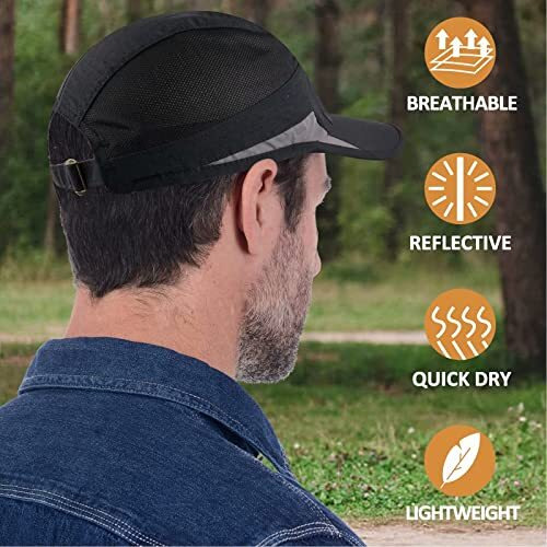 Hsr Unstructured Reflective Lightweight Breathable Stylish Sports Soft Hat Cap For Men And Women (Dark Grey, Polyester, Free Size)