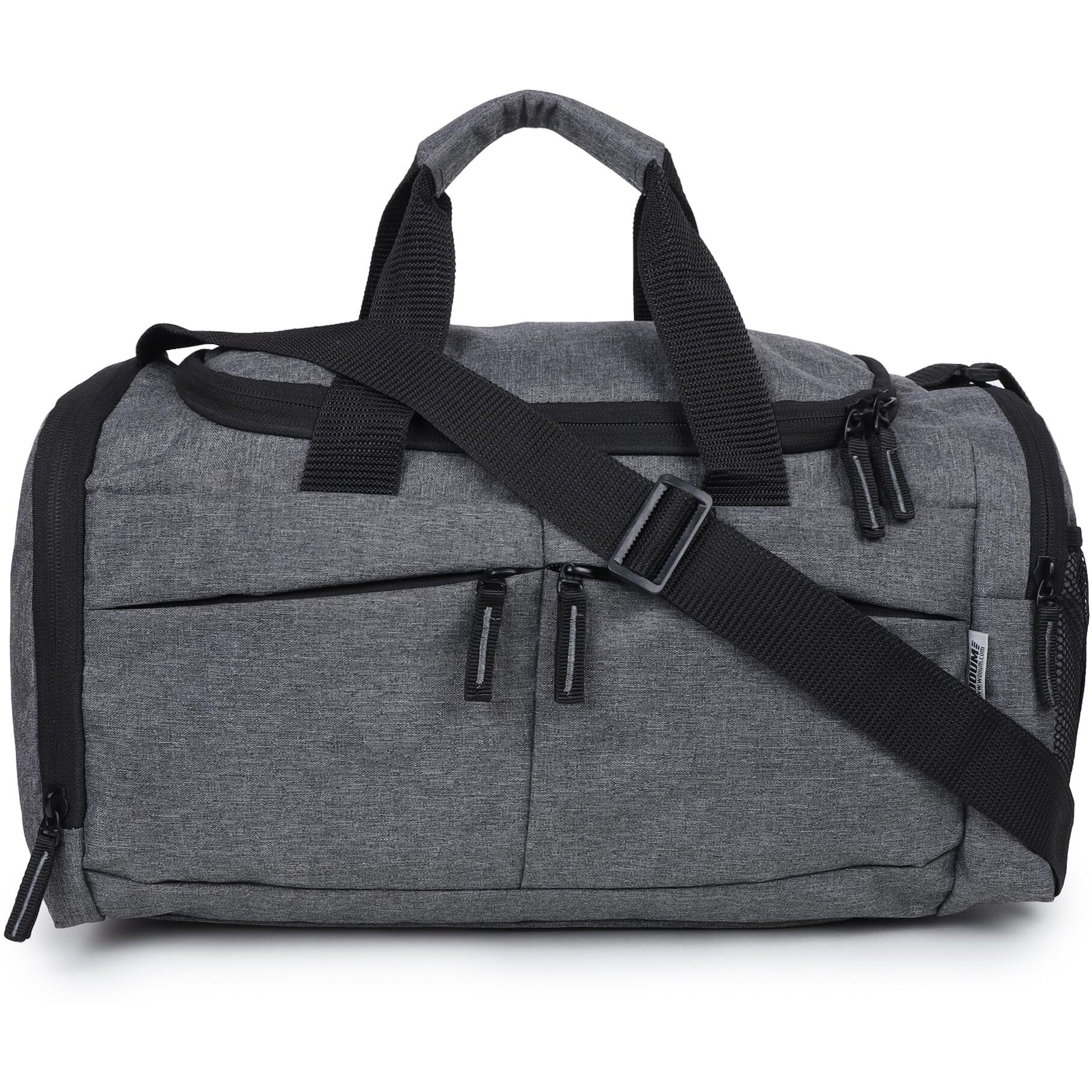 Wooum Sports Gym Bag,Travel Duffel Bag With Shoes Compartment For Men Women, 43X29X28 Cm Approx 35L, Lightweight - Grey