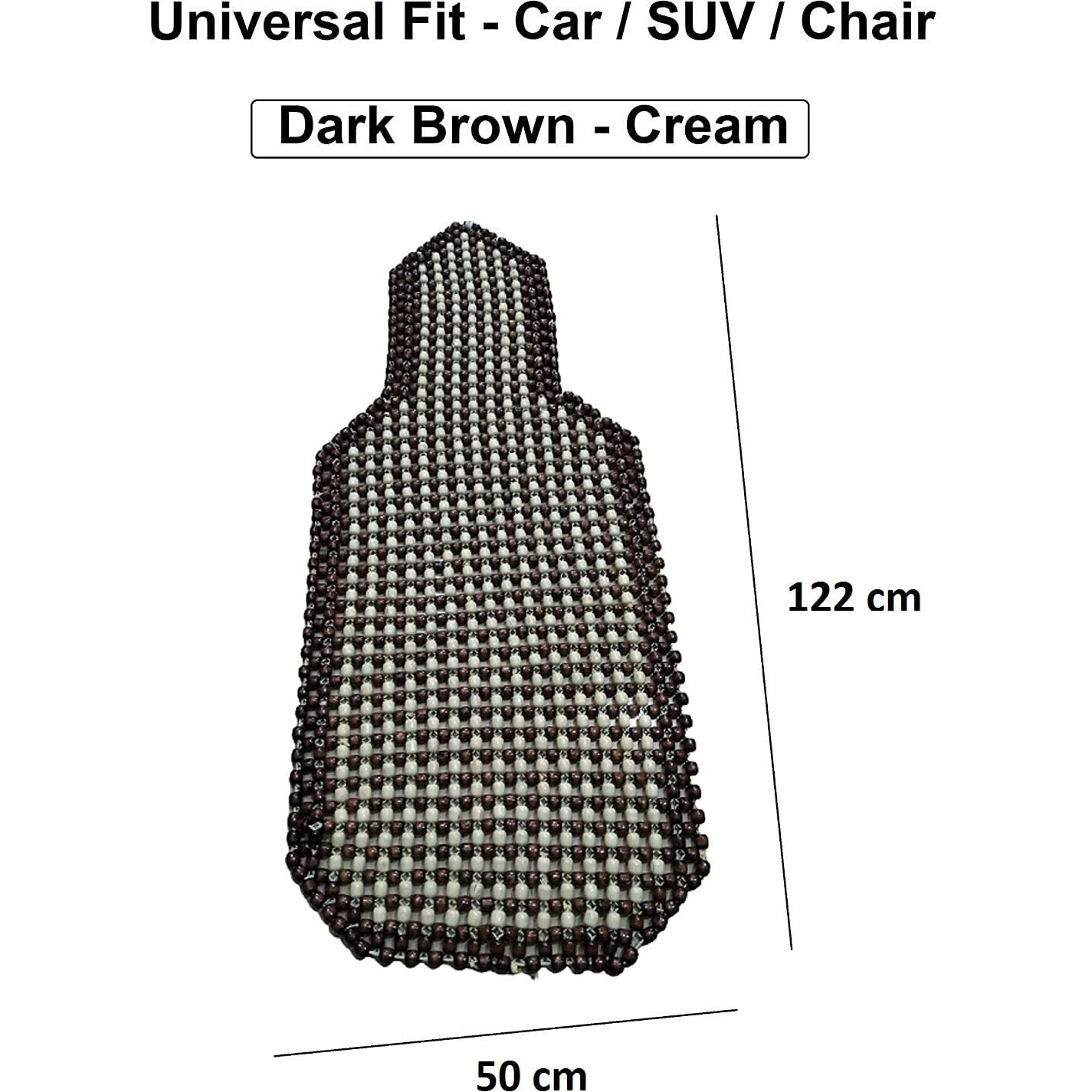 Q1 Beads Wooden Beads Acupressure Mat Car Seat Cover Cushion For All Cars & Suvs, Xl, Coffee