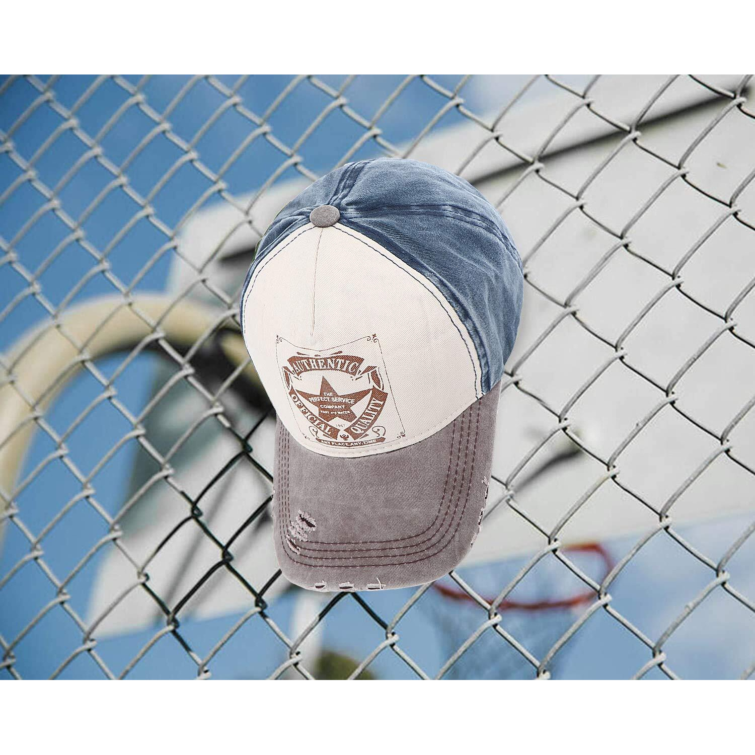 Ilu Cap For Men Women Topi Unisex Head Branded Boy's Girl's Caps Adjustable Strap Summer Sports Cricket Gym Dance Cotton Free Size Woolen Fashion Baseball Hip Hop Helmet Winter Snapback (Blue)