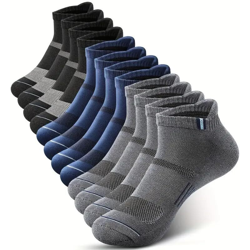 Sjeware Polyester 6 Pairs Sports Solid Ankle Length Socks For Men & Women, Multicolor, Pack Of 6, Free Size (6)