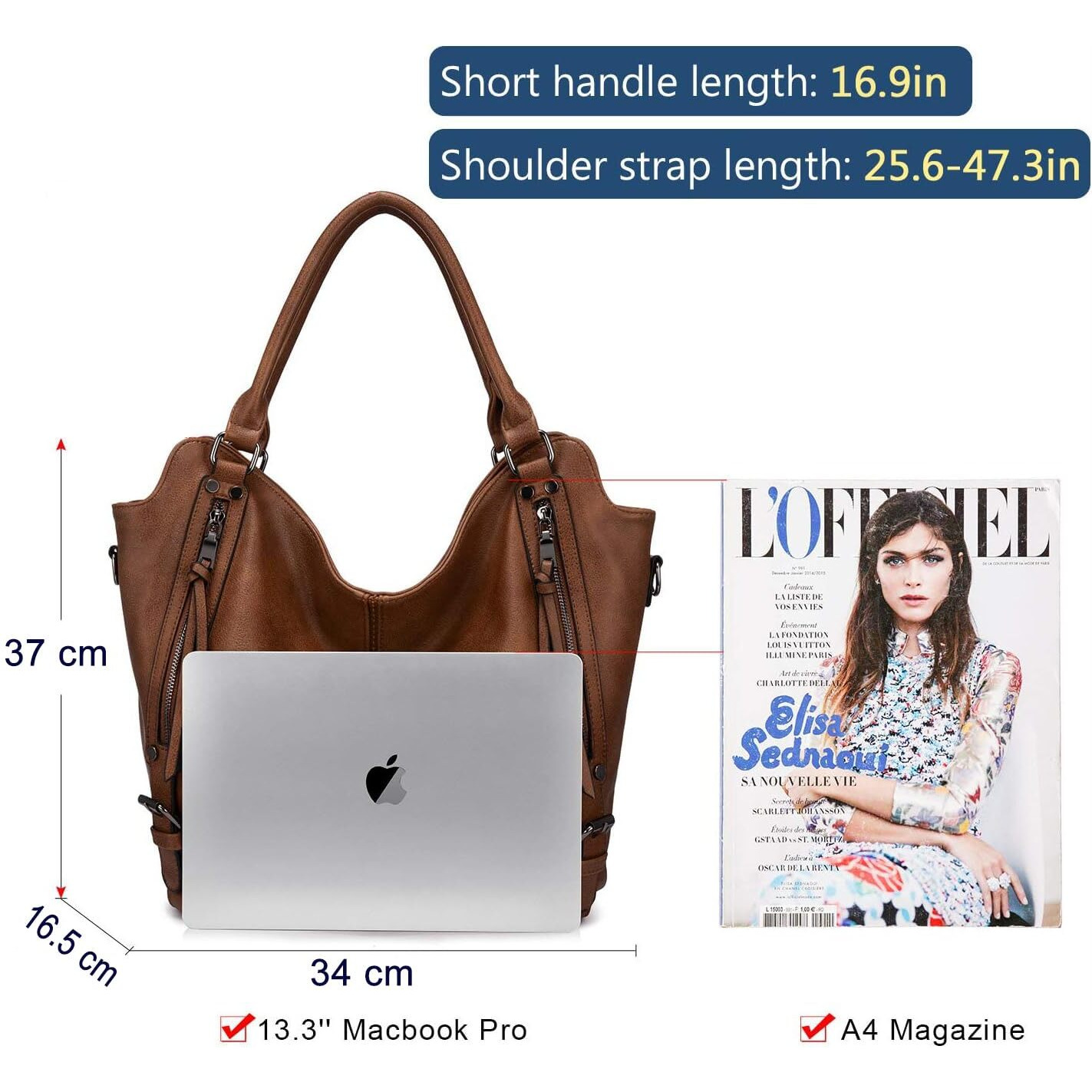 Inovera (Label) Hand Bags For Women Combo - Faux Leather Stylish Ladies Handbag Purse - Crossbody Shoulder Sling Bag With Adjustable Strap (Brown)