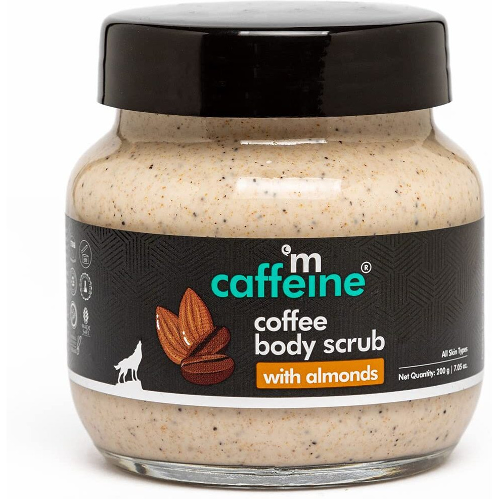 Mcaffeine Almond & Coffee Body Scrub For Tan Removal | Exfoliator Creamy Bathing Body Scrub For Dry Skin | Exfoliating Scrub For Body For Women And Men | Natural And Vegan - 200Gm