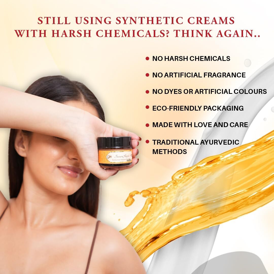 Herbs & Greens Greens Ayurvedic Kumkumadi Radiance Moisturising Face Cream|Hydration, Glow & Skin Brightening|Pigmentation & Spots|Anti Aging Day & Night Face Moisturizer For Woman & Men, 50 Gm